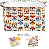 Colomore Storage Basket - Bin for Organizing Kids Toys, Baby Clothing, Laundry. (owls 2)