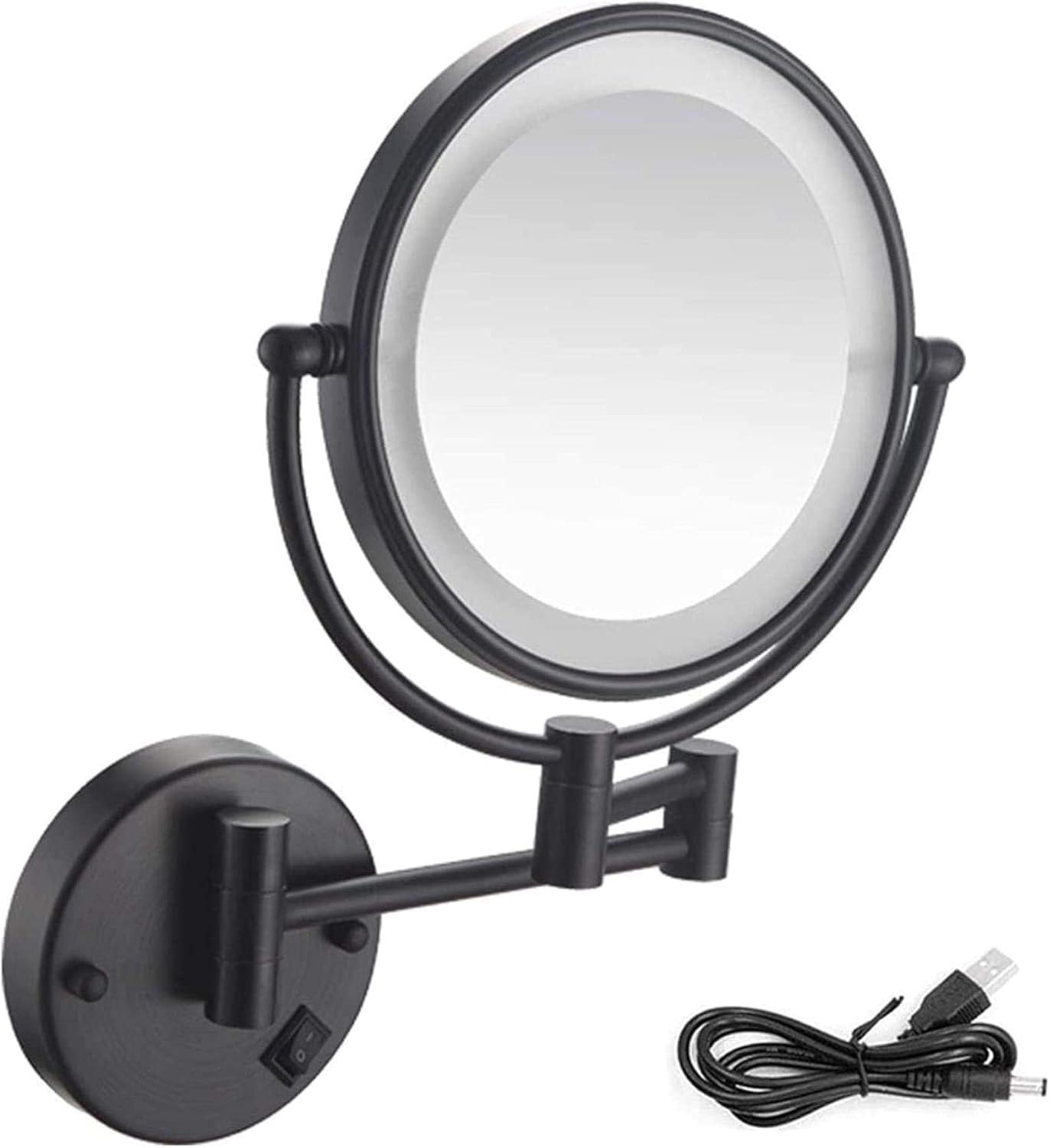 Wangcong Wall Mounted Makeup Mirror with Lights, Wall Mount Vanity