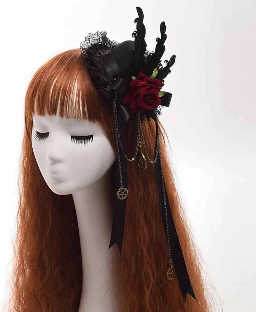 GRACEART Steampunk Hat Women's Topper Headwear (A)(Size: S) - Image 4