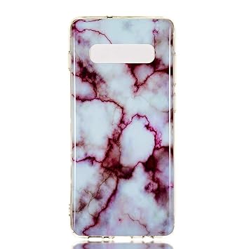 Lomogo Samsung Galaxy S10+ (S10 Plus) / G975 Case Soft Silicon Case Shockproof Anti-Scratch Marble Case Cover for Samsung Galaxy S10+ (S10Plus) - LOYHU190143 L11