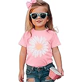 AG AGUU Sunflower Shirts for Toddler Baby Girl Cute Summer T-Shirt Floral Graphic Short Sleeve Tees Tops Casual Clothes