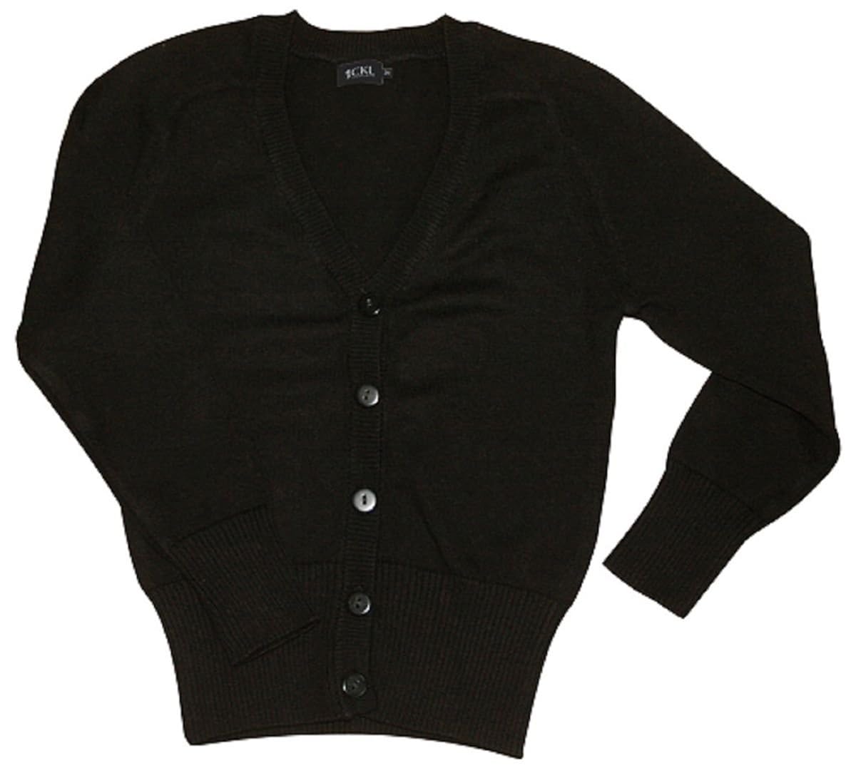 girls black school cardigan