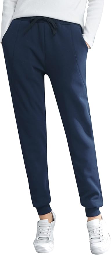 Ecupper Womens Winter Thick Warm Jogging Pants Fleece Lined Trousers