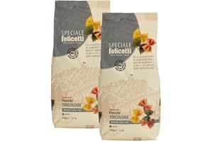 Felicetti Tricolor Bowtie Pasta – Farfalle Italian Pasta 1.1lb (500g) (2 Pack)