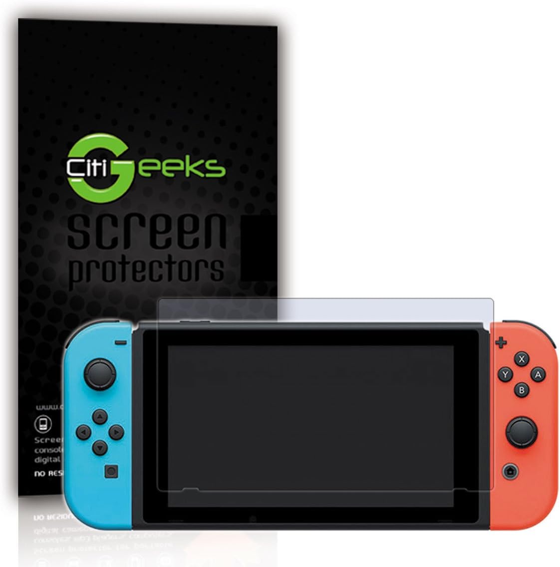 CitiGeeks@ Compatible Nintendo Switch High Definition (HD) [Anti-Glare] Screen Protector Maximum Clarity [3-Pack] Fingerprint Resistant Semi-Matte