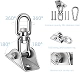 HOMPER Heavy Duty Swing Hangers 450KG 304 Stainless Steel 360° Rotating view 2