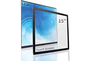 Senisway 15 Inch Infrared Touch Screen Panel, Multi Points IR Touch Screen with Tempered Glass for Kiosks, Touch Monitor, Touch all in one