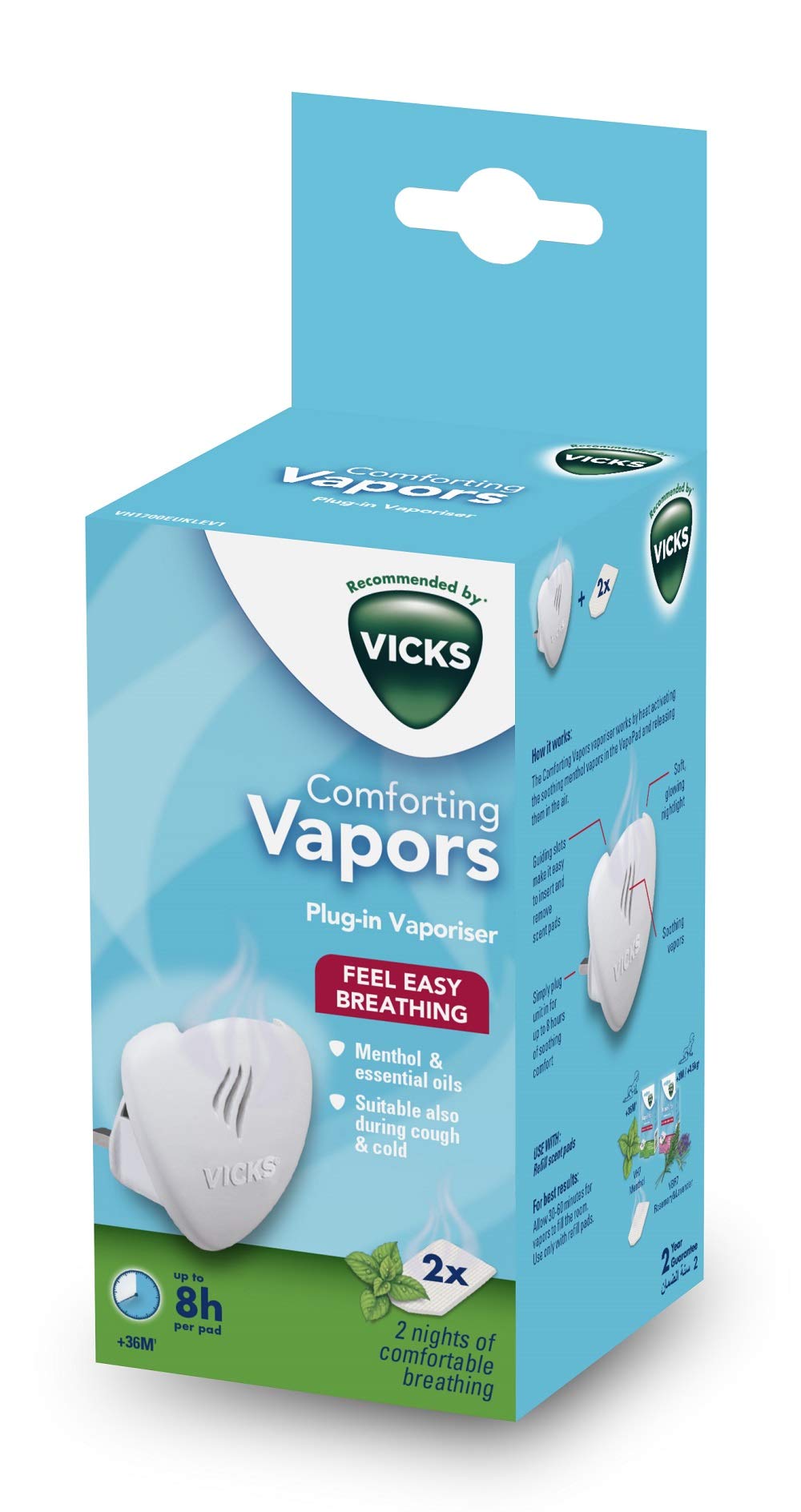 Vicks Rosemary and Lavender Waterless Comforting Vapors Plugin Pads