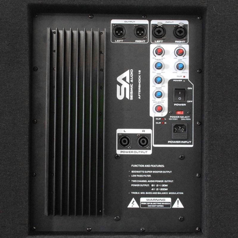 Seismic AudioAftershock18Powered PA 18Inch Subwoofer Speaker