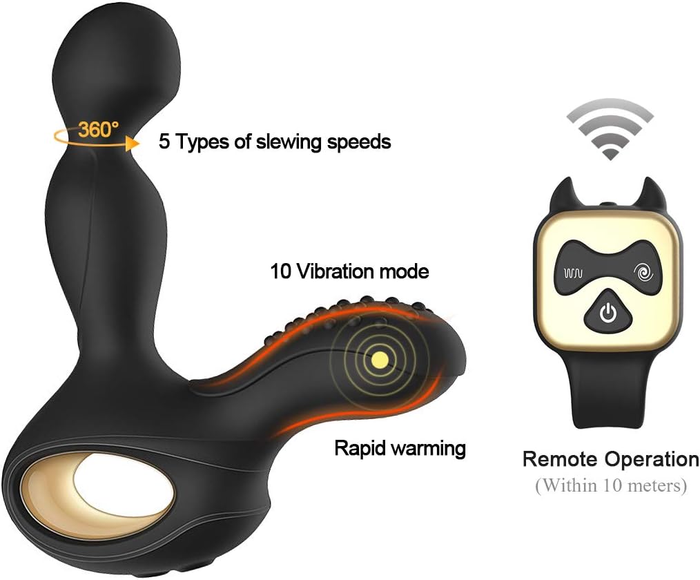 fv4jybq4 Próstrǎte Viabration Toys Āmȁl Plúg for Men Women Whisper Quiet Remote Control Body Relaxation