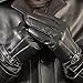 Vetelli Touchscreen Compatible Black Leather Winter/Driving Gloves Medium