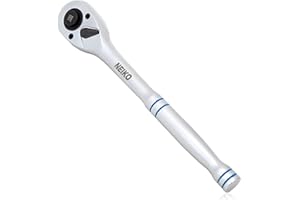 Neiko 03117A 1/2 Inch Ratchet Wrench, 100-Tooth Reversible Ratchet, 3.6 Degree, Quick Release 1/2 Drive Ratchet, 10" Long Han