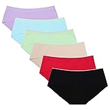 Yinhua 6 Pack Women Cotton Seamless Panties Bikini