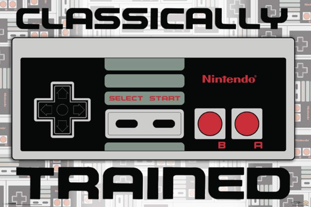 Pyramid America Nintendo Classically Trained Video Game Gaming Cool Wall Decor Art Print Poster 24x36