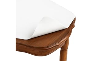 Dependable Industries inc. Essentials Felt Back Vinyl Table Pad – Cut-to-Fit Waterproof Table Protector with Flannel Backing – Heat-Resistant Dining Table Cover, 52" x 108"