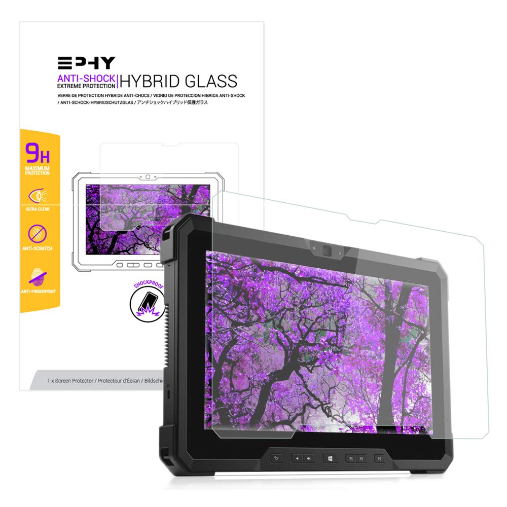 EPHY 9H Shockproof Hybrid Glass Extreme Anti-Fingerprint Screen Protector Film Compatible with Dell 12 7212 Rugged Extreme Tablet