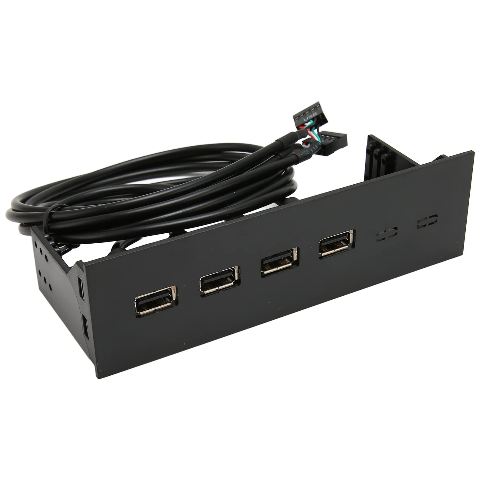 5.25 Inch USB2.0 Front Panel Hub, 19Pin Front Panel Adapter 4 USB2.0 Optical Drive Front Panel, USB Hubs Computer Expansion Board Internal Front Metal Panel for Computer Case