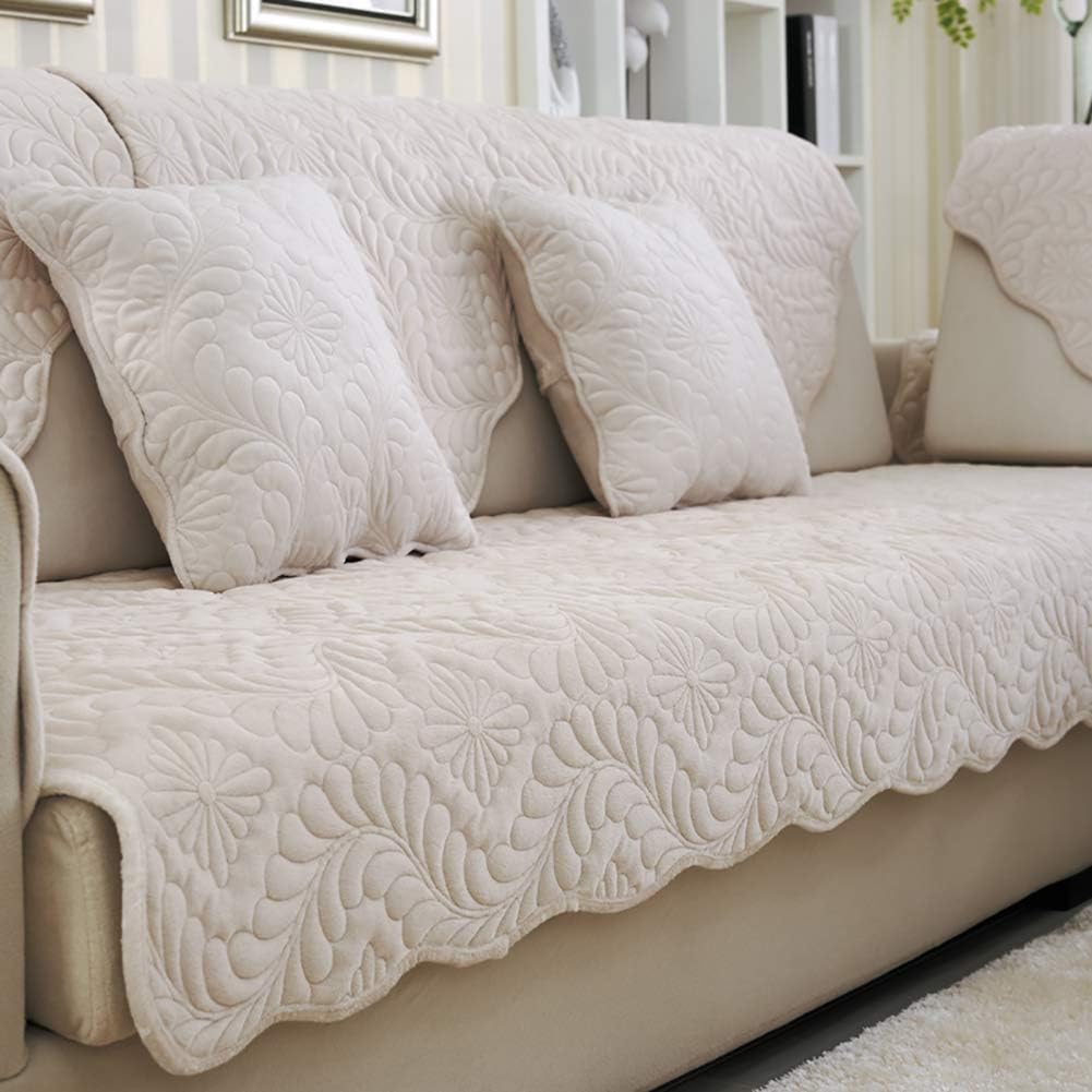 Amazon.com: MSM Quilted Anti-Slip Velvet Sofa Cover,Premium Thicken