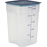 Cambro FreshPro 22 Quart (QT) Food Storage Container with Lid (Restaurant Grade) - for Food Prep, Commercial Kitchen, Pet and Dog Food Container (Translucent)