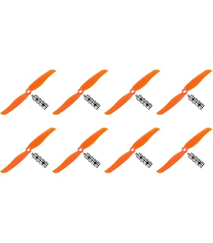 10er Set RC-Propeller 6x3,5 Zoll – Nylon, Orange, Mit Adapterringen Für Flugzeugmodelle