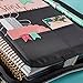 Erin Condren Medium Planner Folio - Multi - Colored Painted Petals, Perfect Organizer for Documents, Planners, and Notebooks. Portfolio Case Holder with Zipper and Inner Pouch