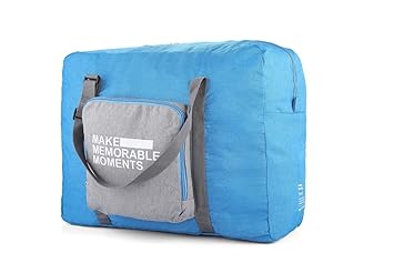 SoloTravel Unisexs Nylon Lightweight Fodable Waterproof Duffel Travel/Gym/Luggage Bag (SkyBlue Color)