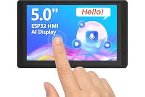 ELECROW ESP32 Display 800×480, 5" HMI ESP32 IPS Touch Display with Acrylic Case, Support AI Speech Interaction, 32-Bit LX7 Dual-Core Processor, Up to 240MHz, Compatible with Arduino, ESP-IDF, LVGL