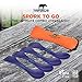 Tapirus - 4 Blue Spork to Go Set - 7-inch Durable & BPA Free Sporks - Spoon, Fork and Knife Combo Utensils Flatware - Mess Kit for Camping, Hunting and Outdoor Activities - Comes in a Carrying Case
