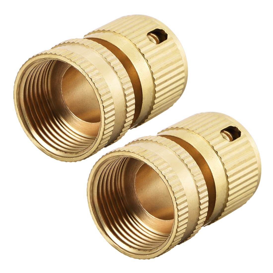 sourcing map 3/4" G Female Brass Quick Connectors Adapters Garden Hose Fitting 2pcs