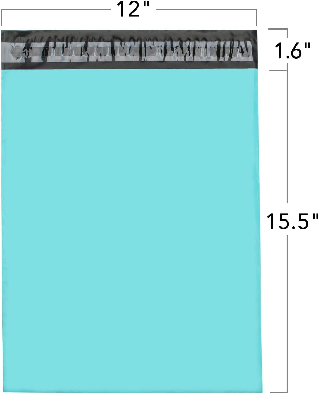 Metronic Poly Mailers 12x15.5 Envelope Mailers 100pack Shipping Bags with Self Adhesive Waterproof and Tear-Proof Postal Bags in Teal : Office Products