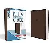NIV, Value Thinline Bible, Large Print, Leathersoft, Brown, Comfort Print