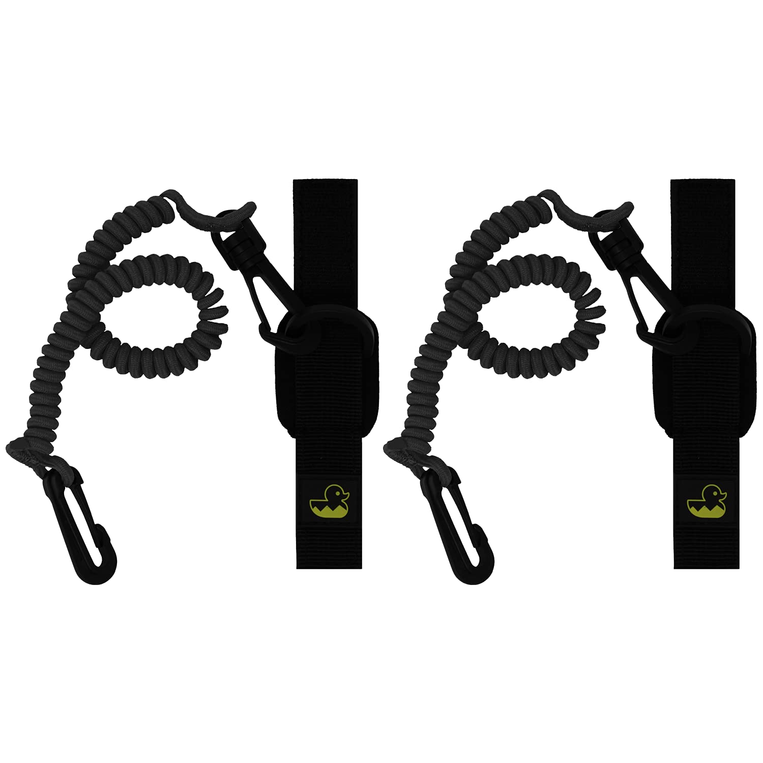 Survival Duck 1.8m Kayak Paddle Leash, Pack of 2 Black