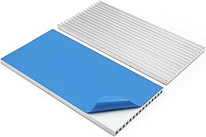 Awxlumv Heatsink Kit 100 x 50 x 4 mm Thermal Conductive Adhesive Tape, Aluminium Thin Heat Sinks for Cooling Chipset Peltier 