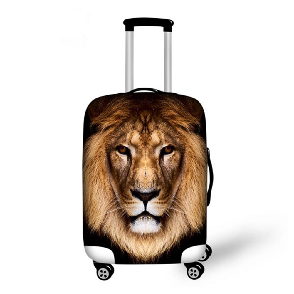 Coloranimal Cool 3D Lion Travel Luggage Protective Covers Elastic Fits 22-26 Inch Suitcase