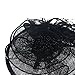 Valdler Womens Feather Mesh Net Sinamay Shaped Fascinator Hat for Tea Party