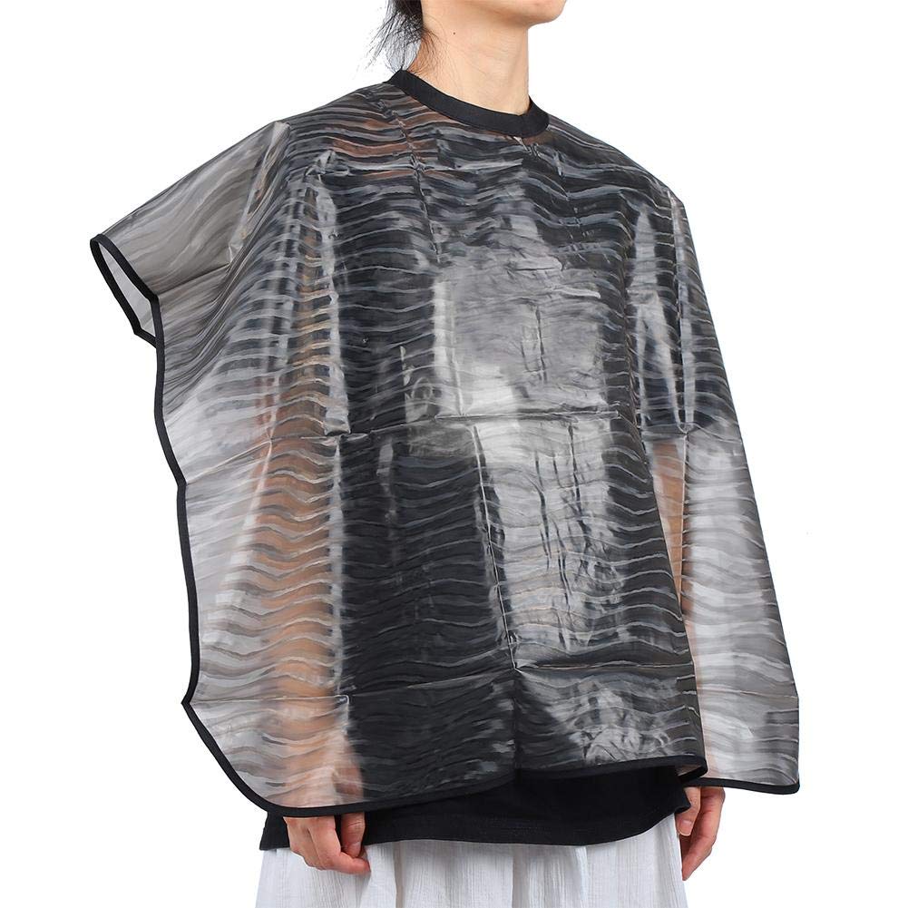 Hairdressing Cape Waterproof Stain Resistant Shop Beauty Salon Striped Perming Cape Wavy Design Treatment Cape Gray