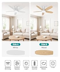 AQUBT Ceiling Fans with Lights, 42 inch Ceiling