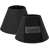 HORZE Pro Overreach Bell Boots for Horses, Neoprene Pair Horse Bell Boots | Shock Absorbing Horse Hoof Boots with Quick Wrap Closure, Durable Hoof Boots for Horses' Leg Protection in All Sizes