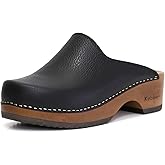 Kebba Edith - Handmade Wooden Clogs with Genuine Leather | Arch Support and Comfortable Fit | Chilean Tepa Platform and EVA Sole |Made in Villarrica, Chile