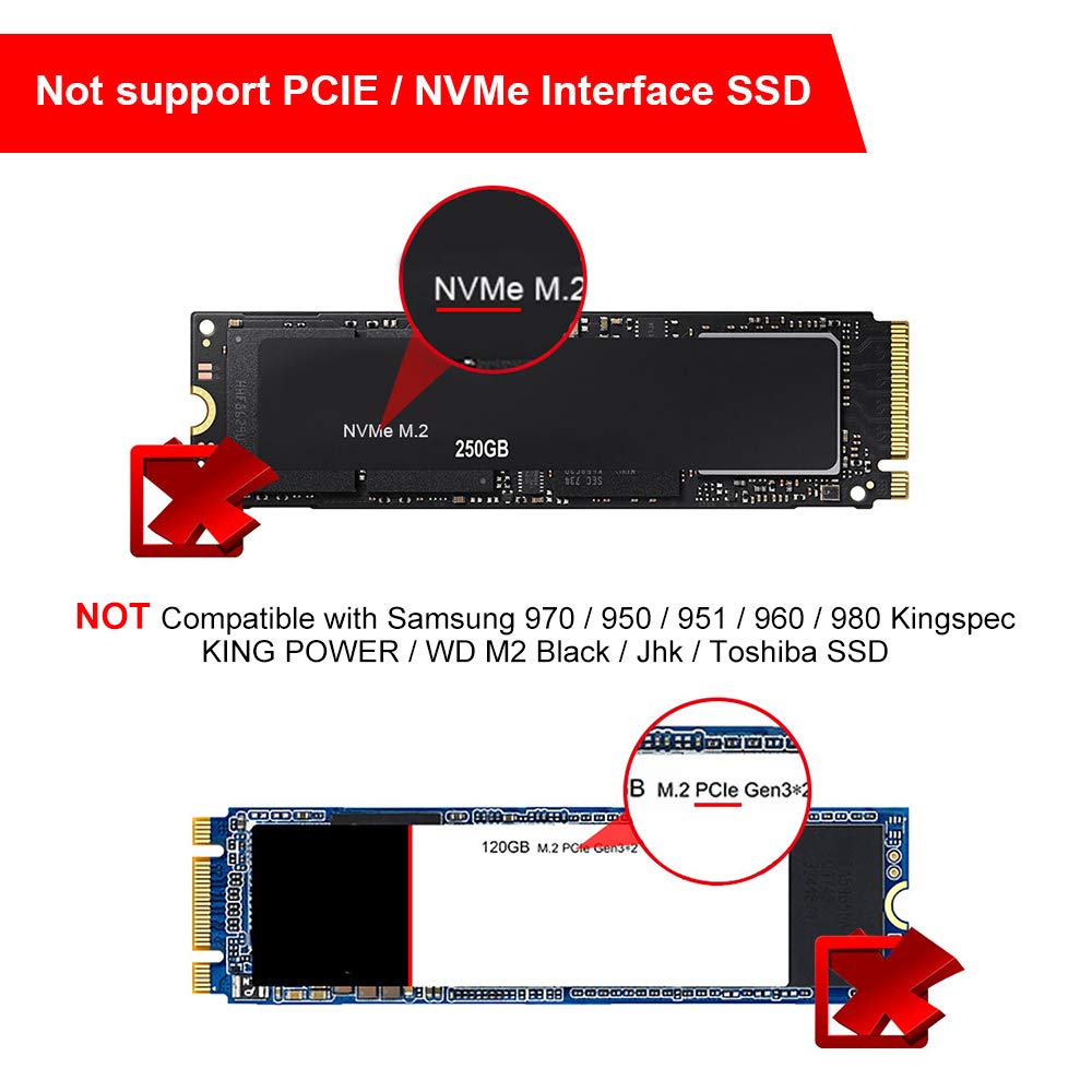ELUTENG M.2 SATA/NGFF to USB Adapter (Not for NVME/PCIE SSD) B Key and B&M Key SSD to USB 3.0 Reader Card Compatible for M.2 SATA NGFF USB Drive Coverter Adapter 5Gbps