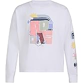 adidas Girls Long Sleeve Waist Crew Tee T-Shirt