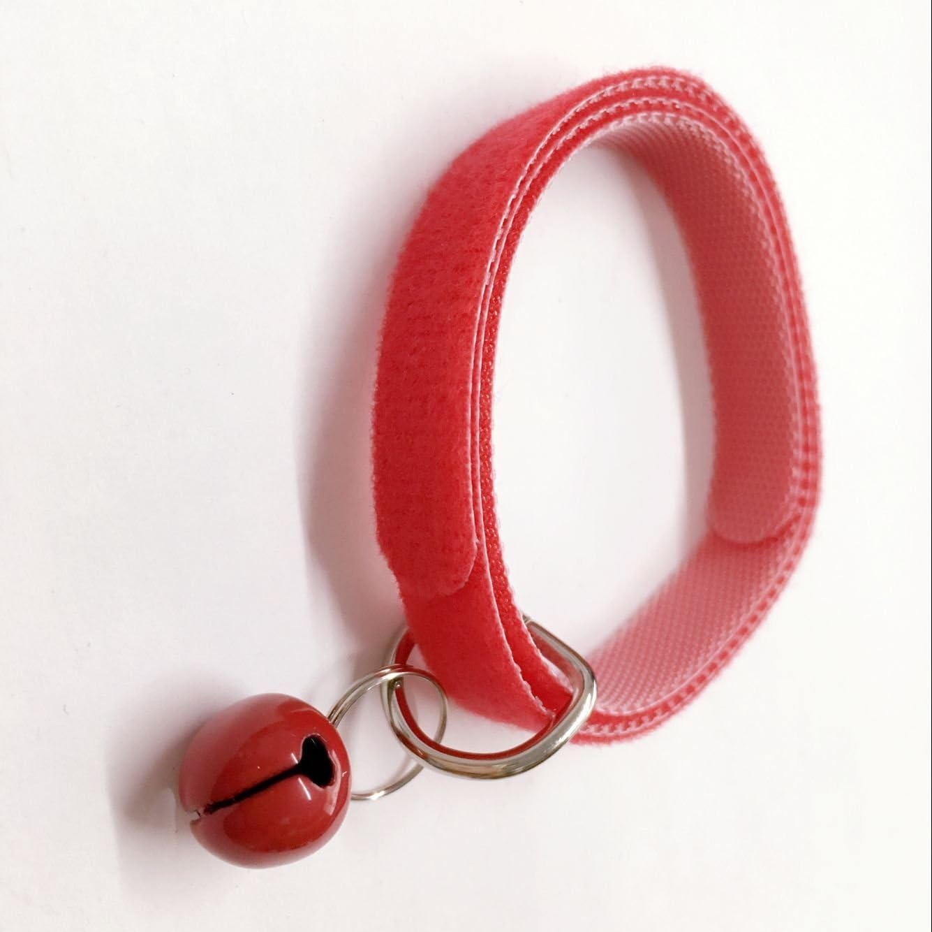 JLD textile Nylon Safe Cat Adjustable Breakaway Collar with Bells Cat Dog Collars for Small Medium Puppy Pet with (red)