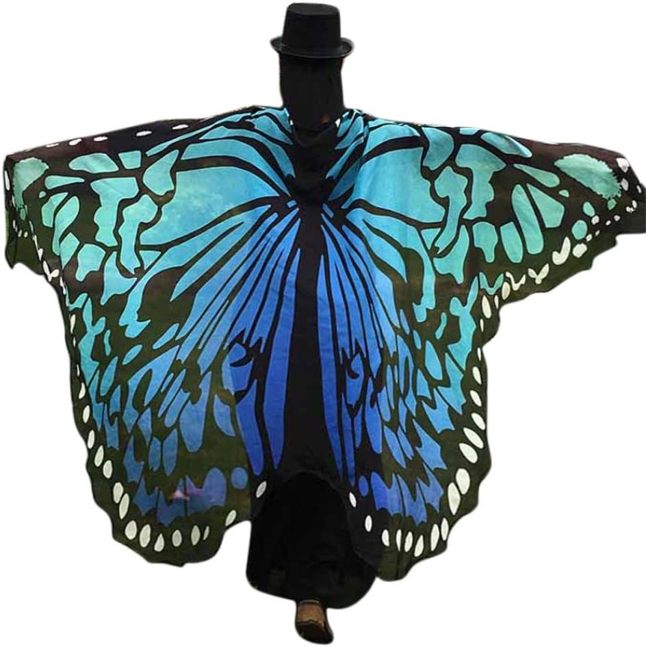 Women Butterfly Wings Shawl, Ularma Soft Fabric Scarf Pixie Costume Accessory