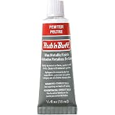 AMACO 76380A Rub 'n Buff Wax Metallic Finish, Pewter, 0.5-Fluid Ounce
