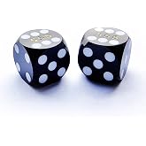Bescon Professional Precision Dice Round Corner 9/16" (14.3mm) with Random Serial Number, Precision Cut Dice 14.3MM Solid Black, 2pcs Set