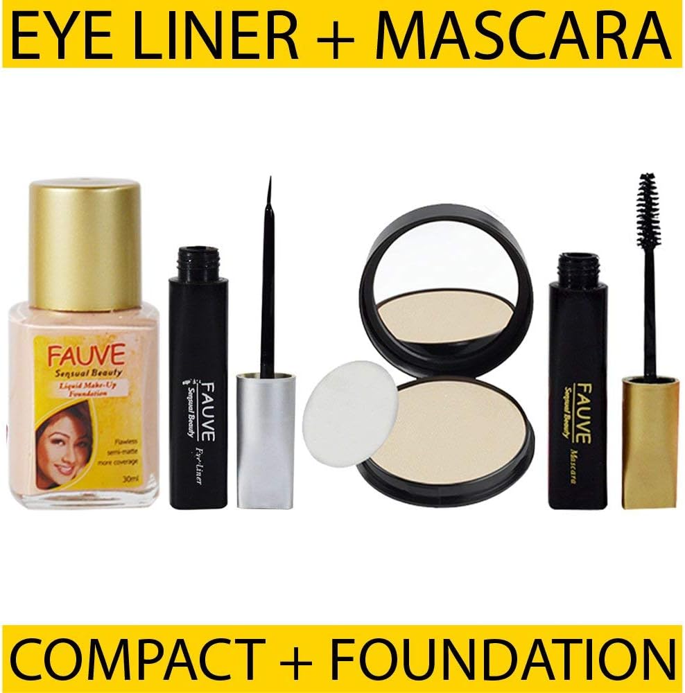 Fauve Eyeliner, Mascara, Foundation & Compact Powder