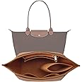 LOUKAYCCI Purse Organizer Insert for Le Pliage Medium Handbags Insert Organizer (Brown, Medium)