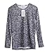 XARAZA Men's Slim Fit V-Neck Long Sleeve T-Shirt Casual Tees Tops (US-L, Black)