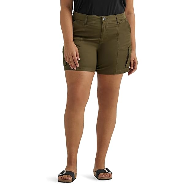 Alexander Wang Women's High Waisted Cargo Rave Shorts, Army Green