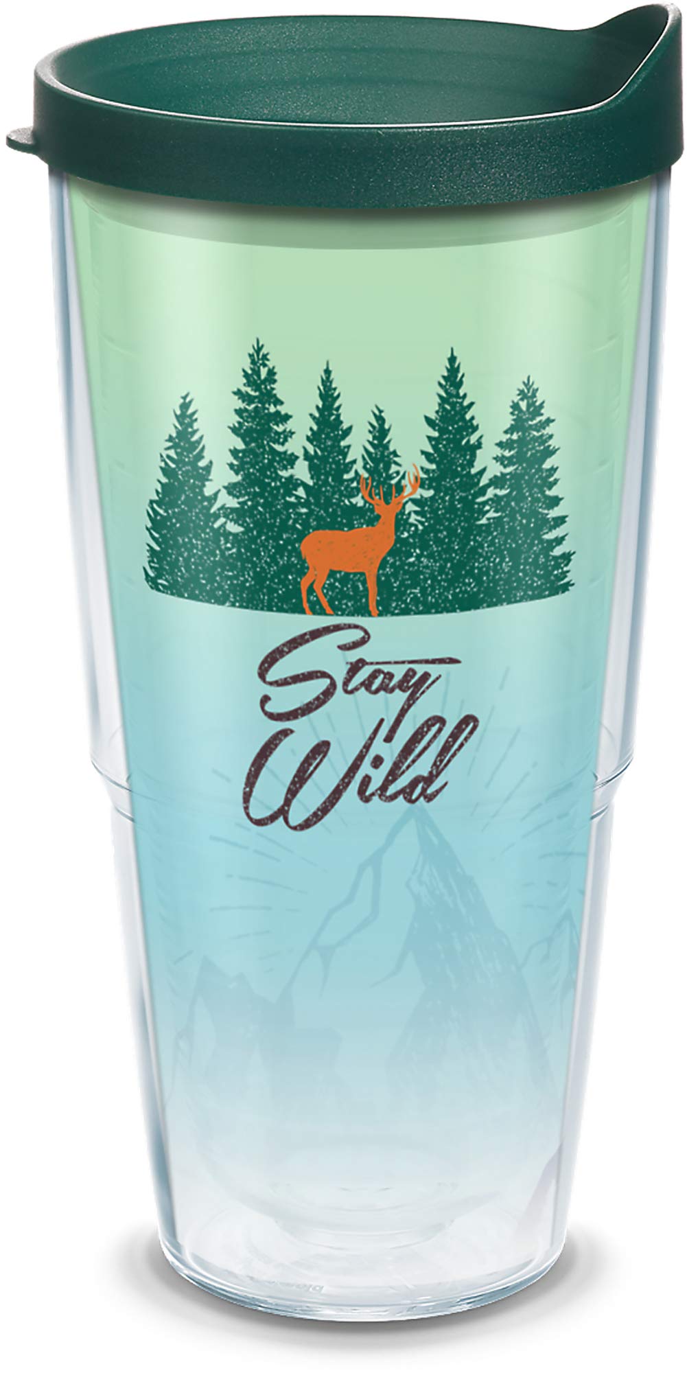 Tervis Stay Wild Made in USA Double Walled Insulated Tumbler, Plastic, Clear